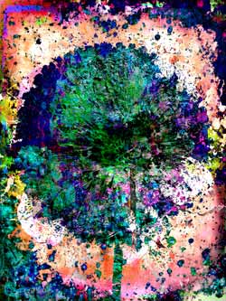 2020-11-15 Blaue Blume 04 60x80cm Tinte auf Hahnemühlepapier